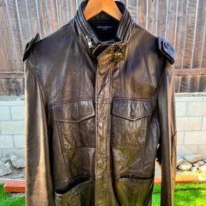 Full Circle Men's Brown Leather Jacket Size L